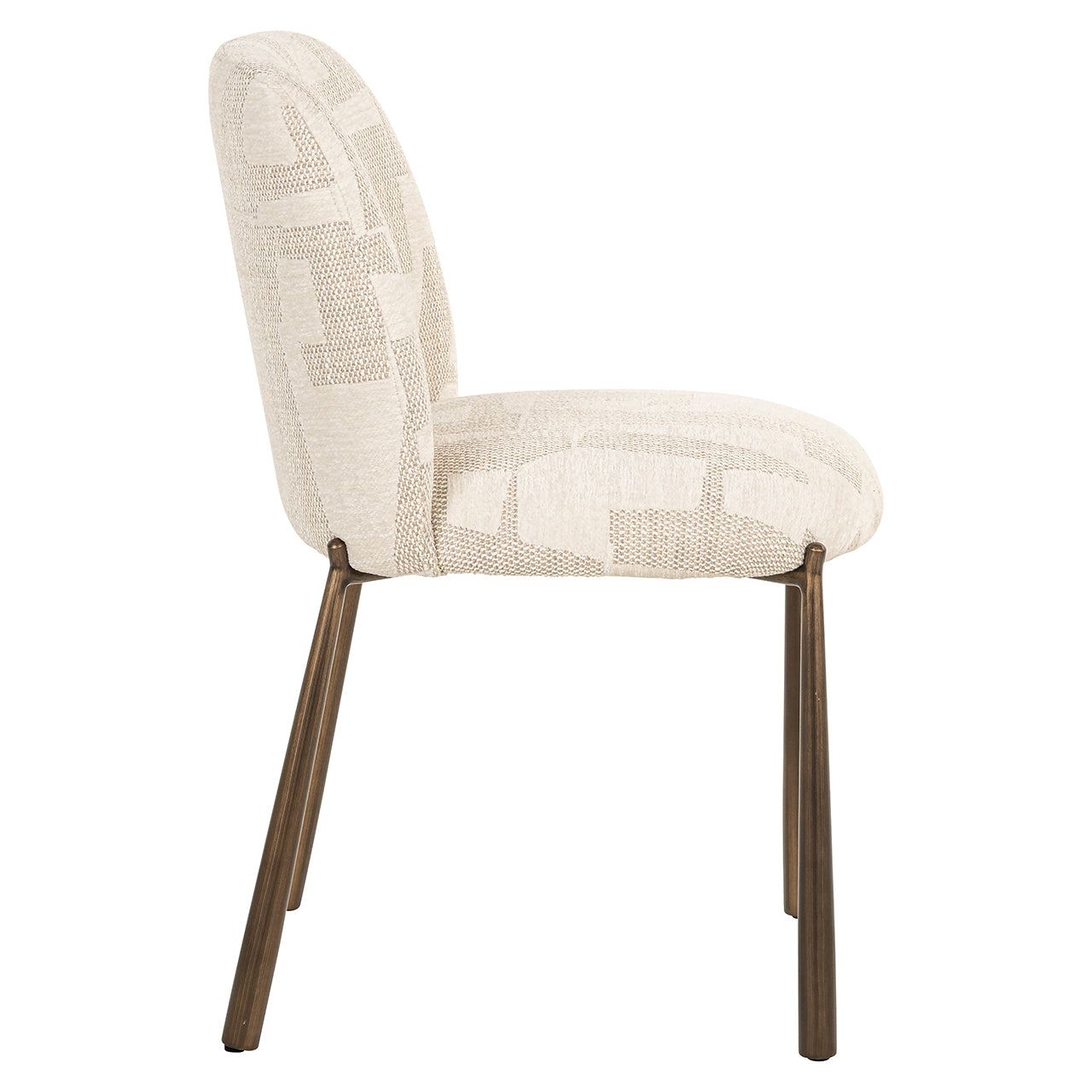 Eetkamerstoelen Lana beige graffic set van 2