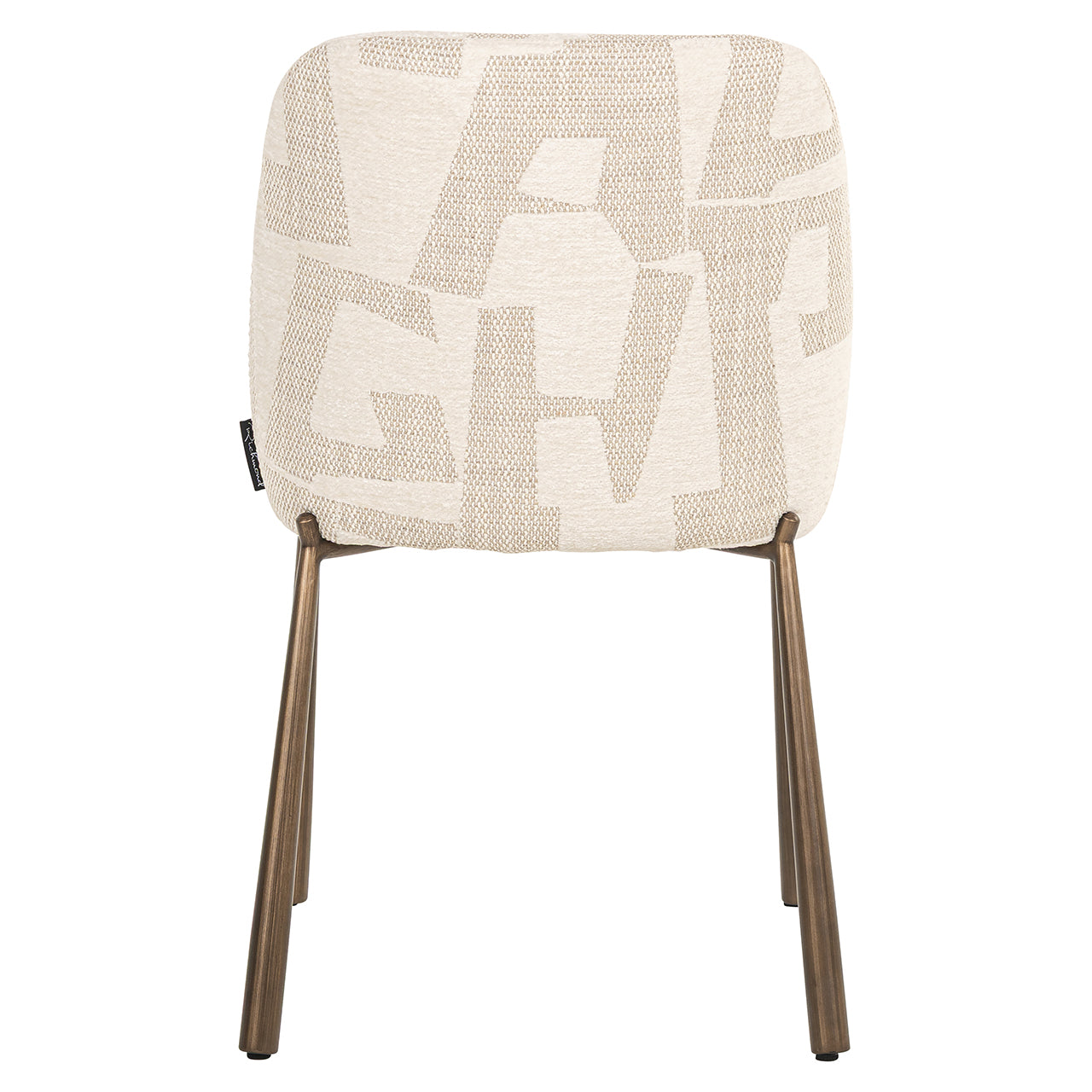 Eetkamerstoelen Lana beige graffic set van 2