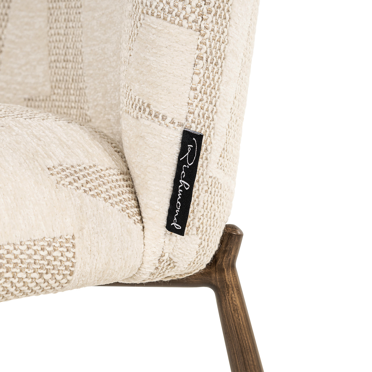 Eetkamerstoelen Lana beige graffic set van 2