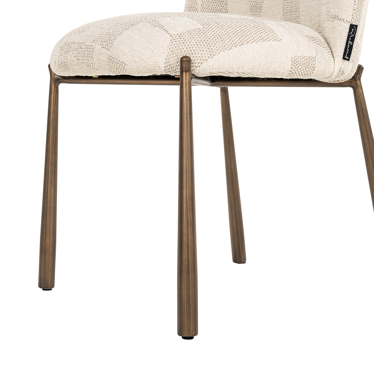 Eetkamerstoelen Lana beige graffic set van 2