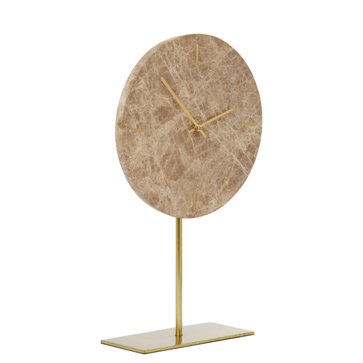 Klok op voet 25,5x10x42,5 cm MORENO marmer bruin
