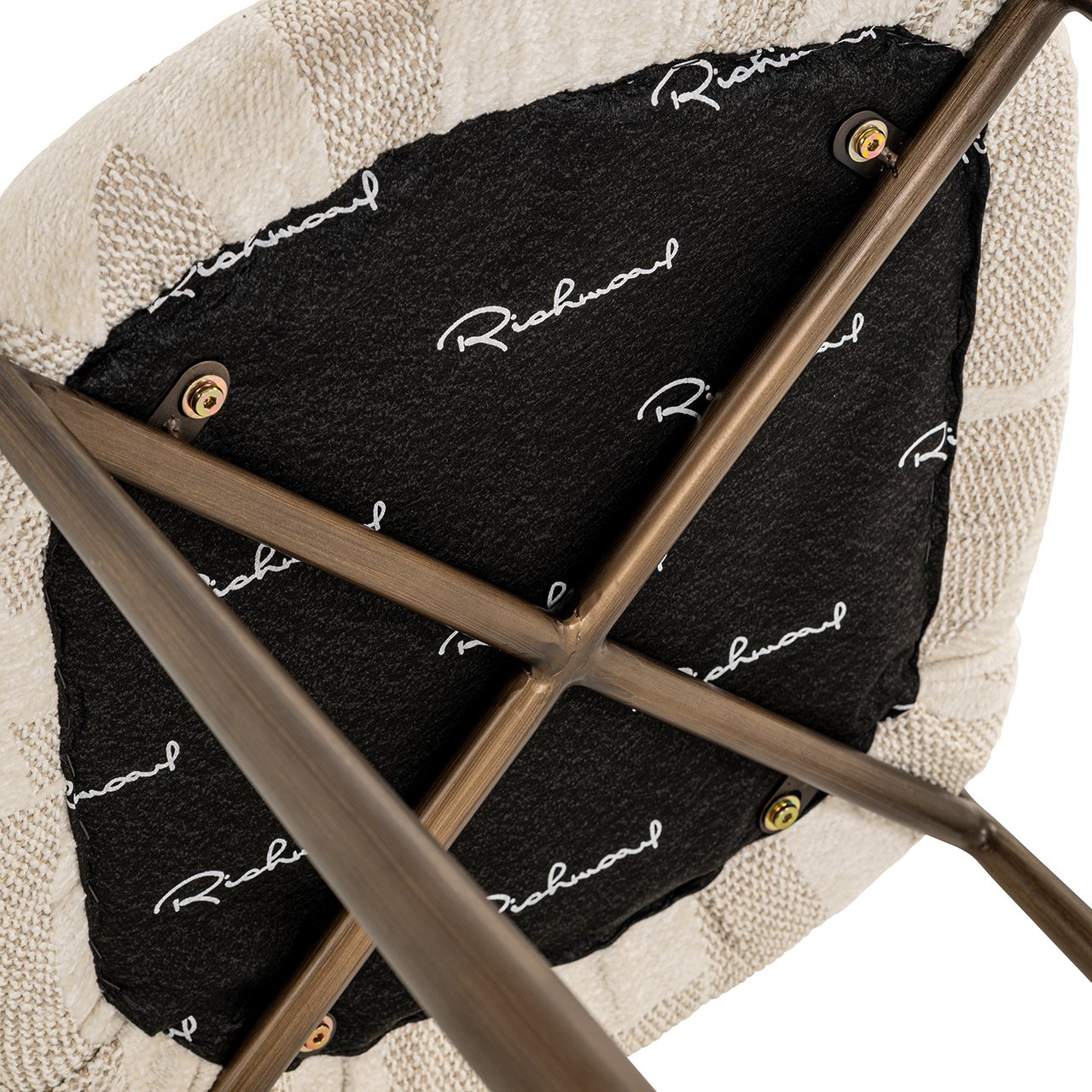 Eetkamerstoelen Lana beige graffic set van 2