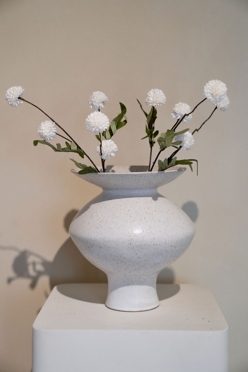 Kunsttak Pompom spray - Wit S