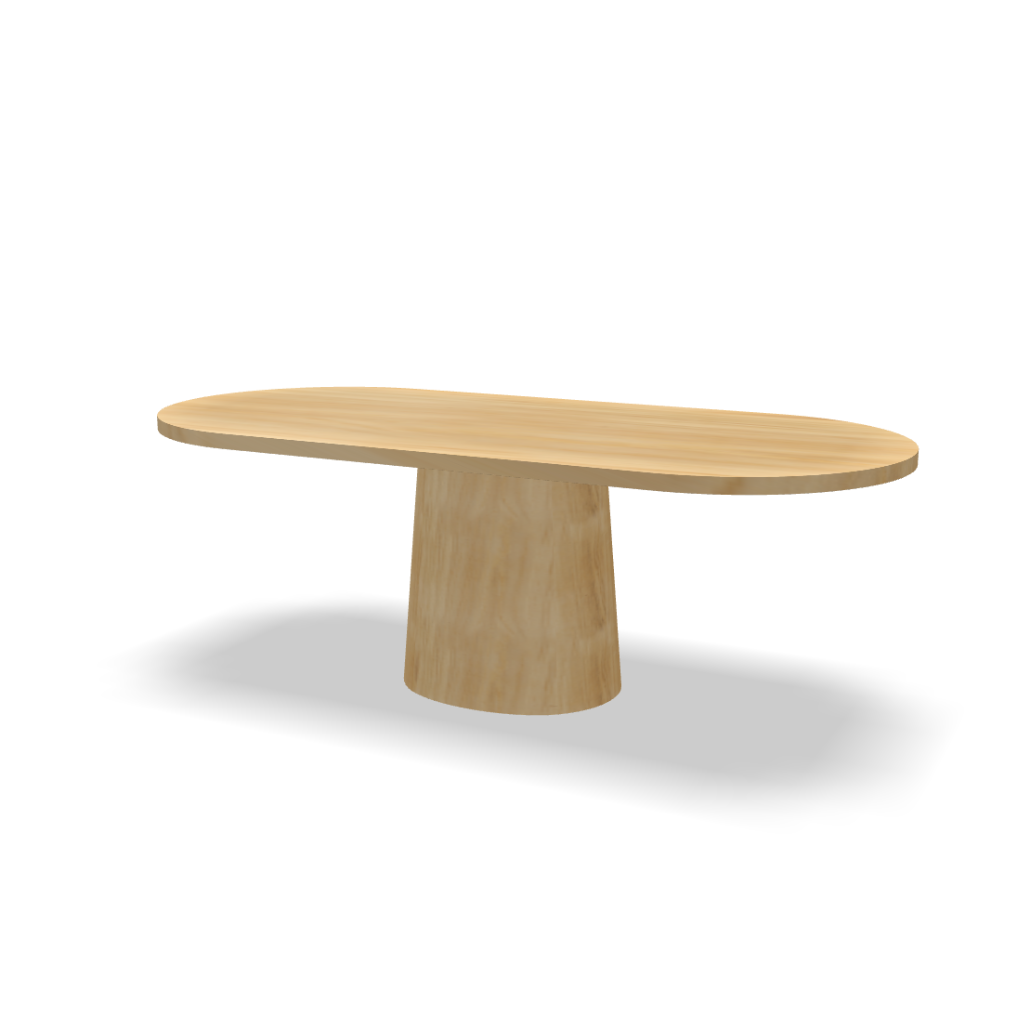 Eettafel Lara - ovaal plat licht naturel