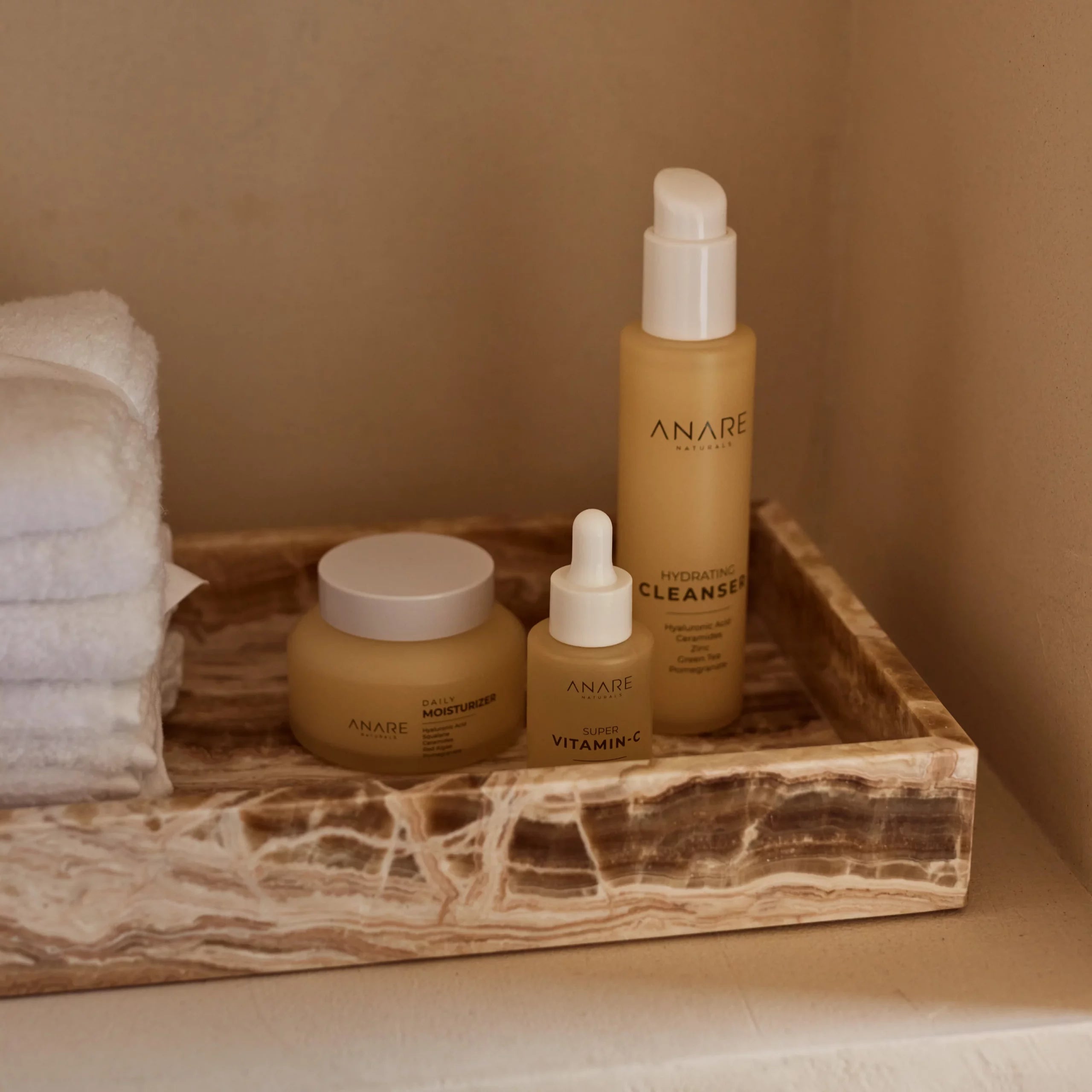 Marble tray with edge 40x20cm sandal onyx