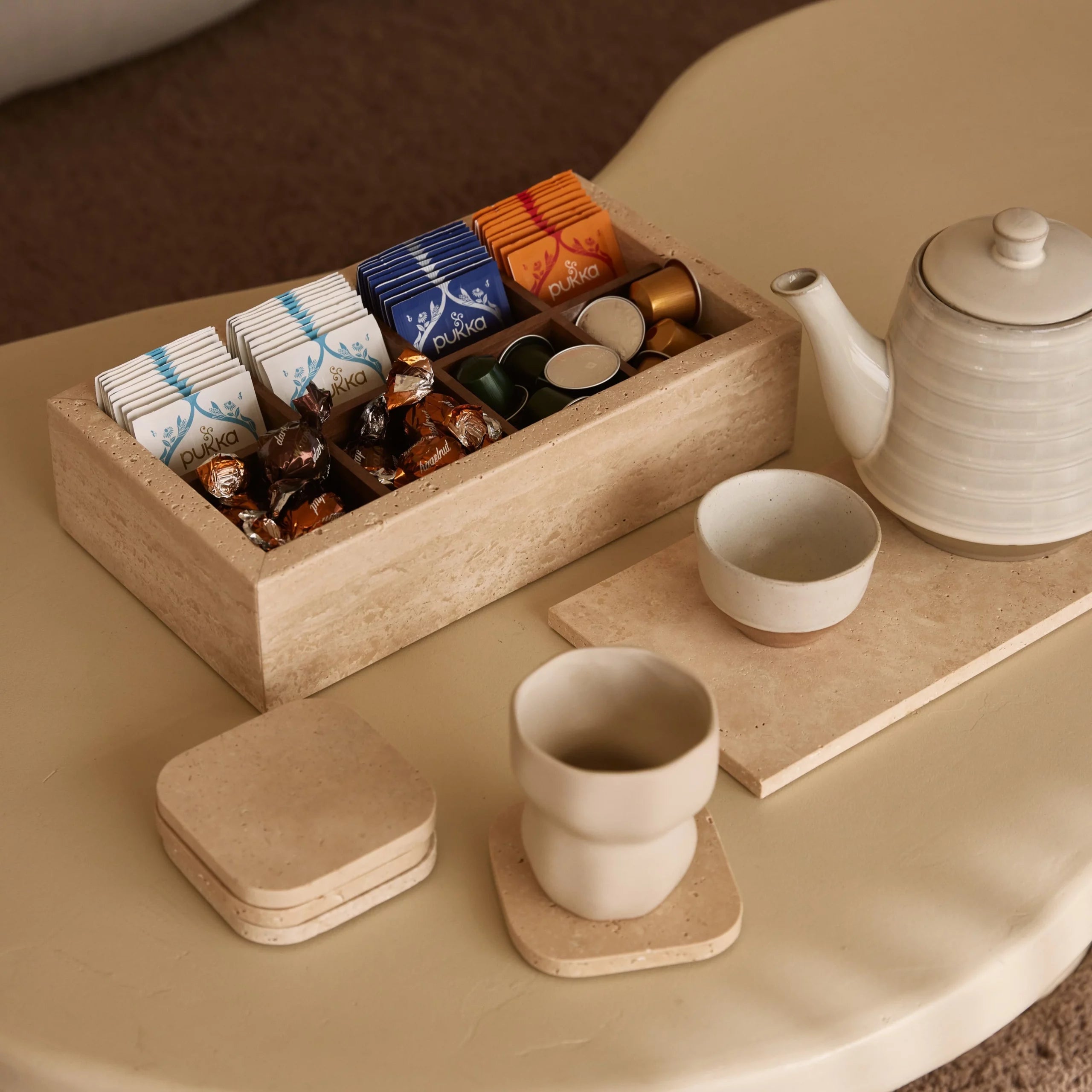 Dienblad travertine M 15x30cm