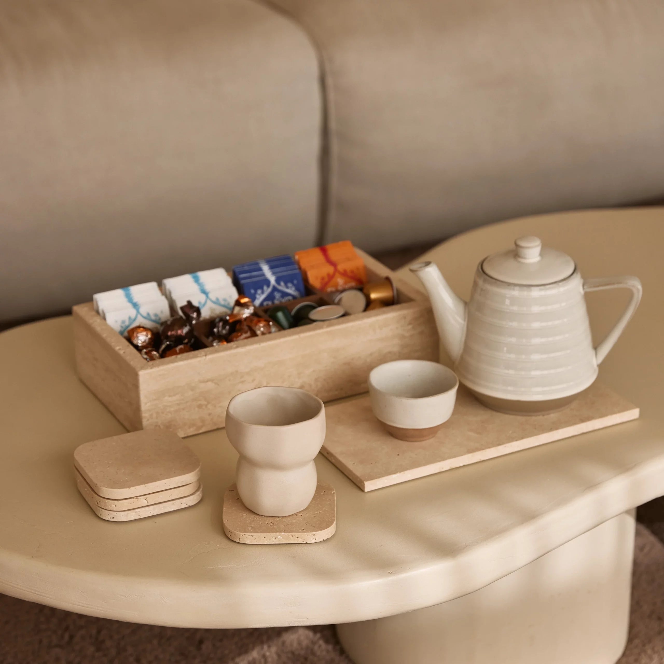 Dienblad travertine M 15x30cm