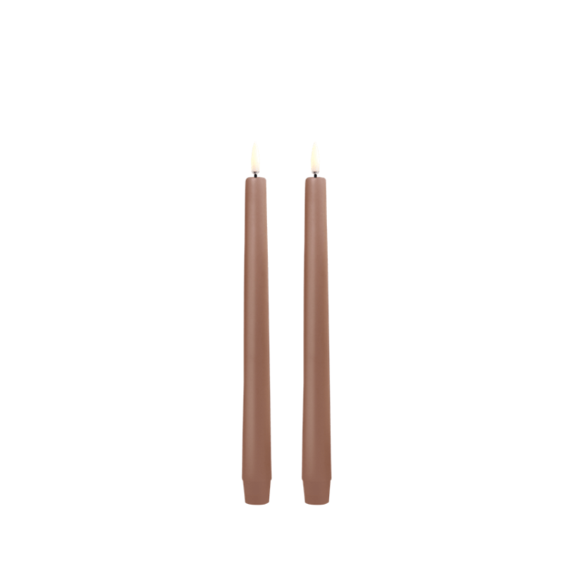 LED kaarsen Taper Candles Karamel W2,3 x H25 cm (2-pack)