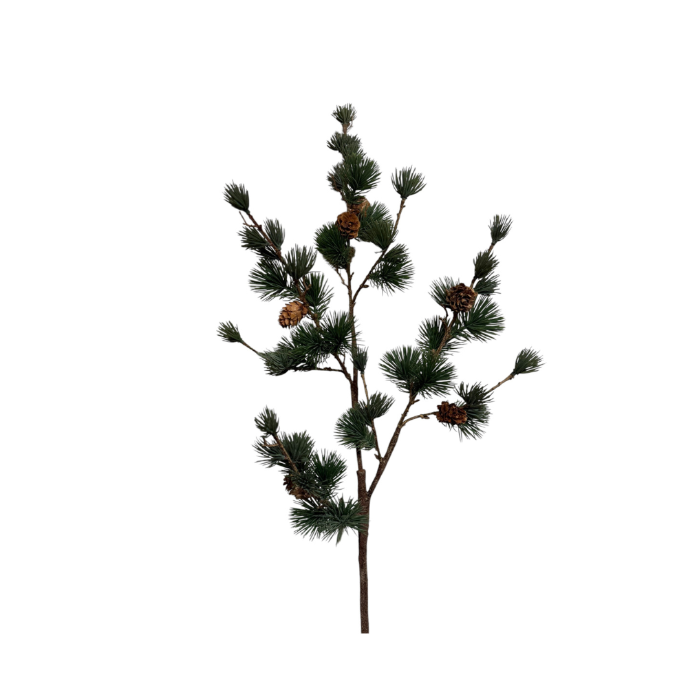 Kunsttak ceder spray w/cone 100 cm grey