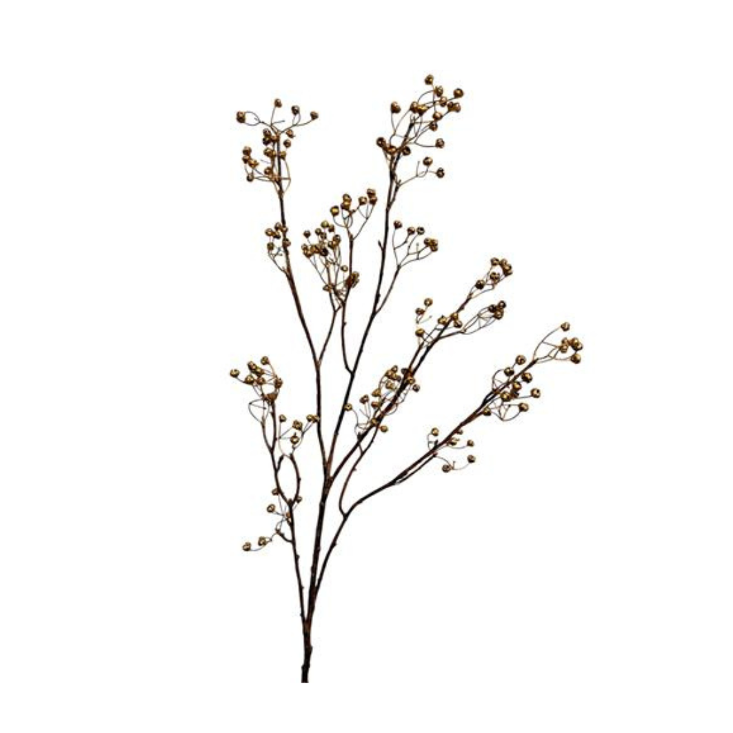 Kunsttak star flower spray 90 cm gold