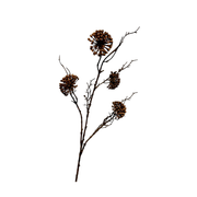 Kunsttak berry spray x 4 75 cm copper