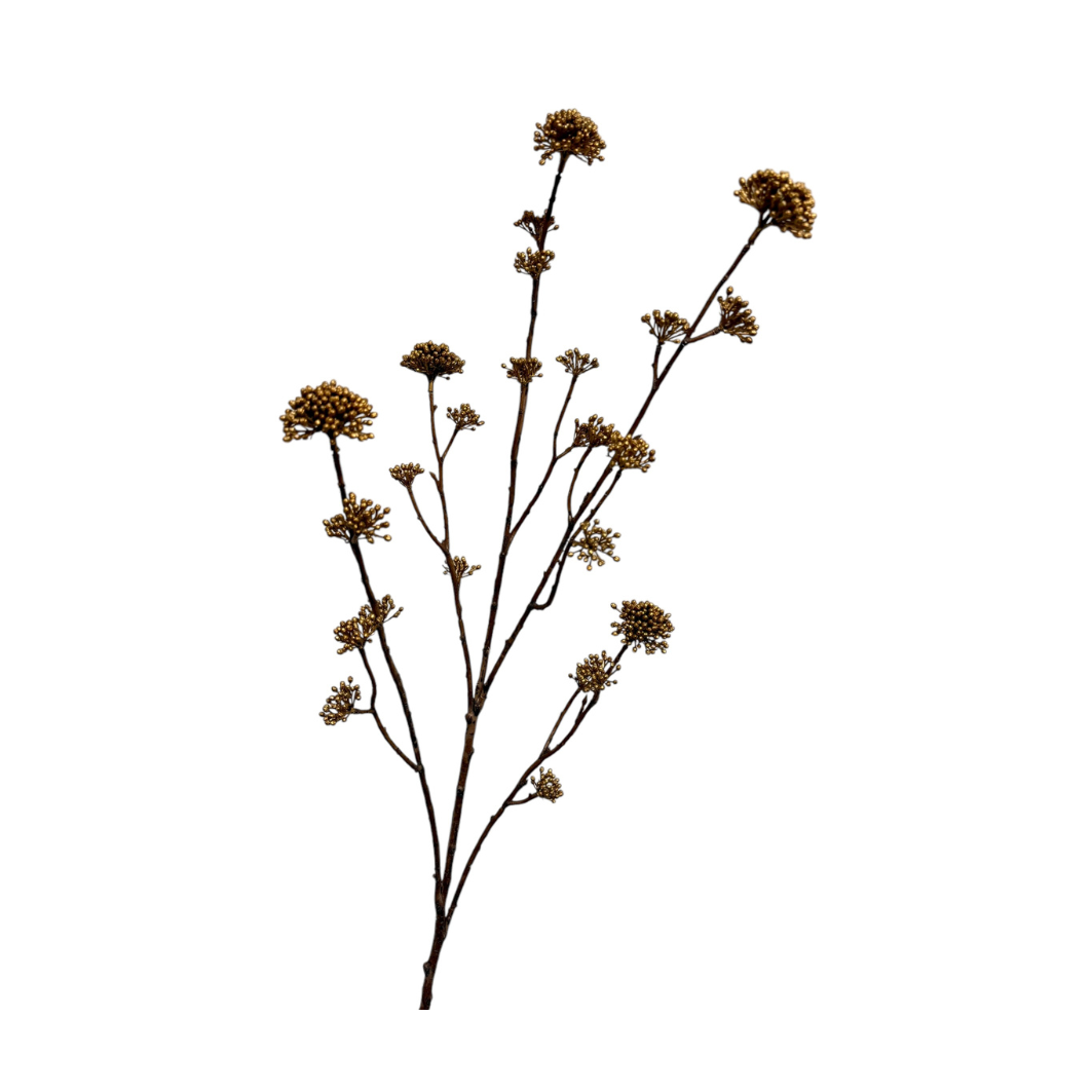 Kunsttak flower spray 108 cm gold