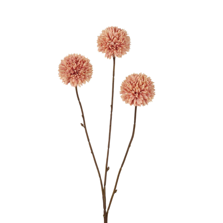 Kunsttak Pompom x 3 78 cm champagne