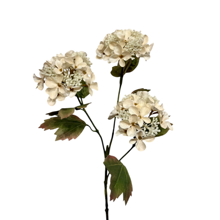 Kunsttak Hortensia x 3 82 cm Cream