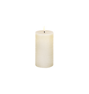 LED kaars Pillar Candle Rustic 7,8 x 15 cm - vanilla