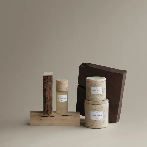 Geurkaars Frabli Travertine S - cotton island