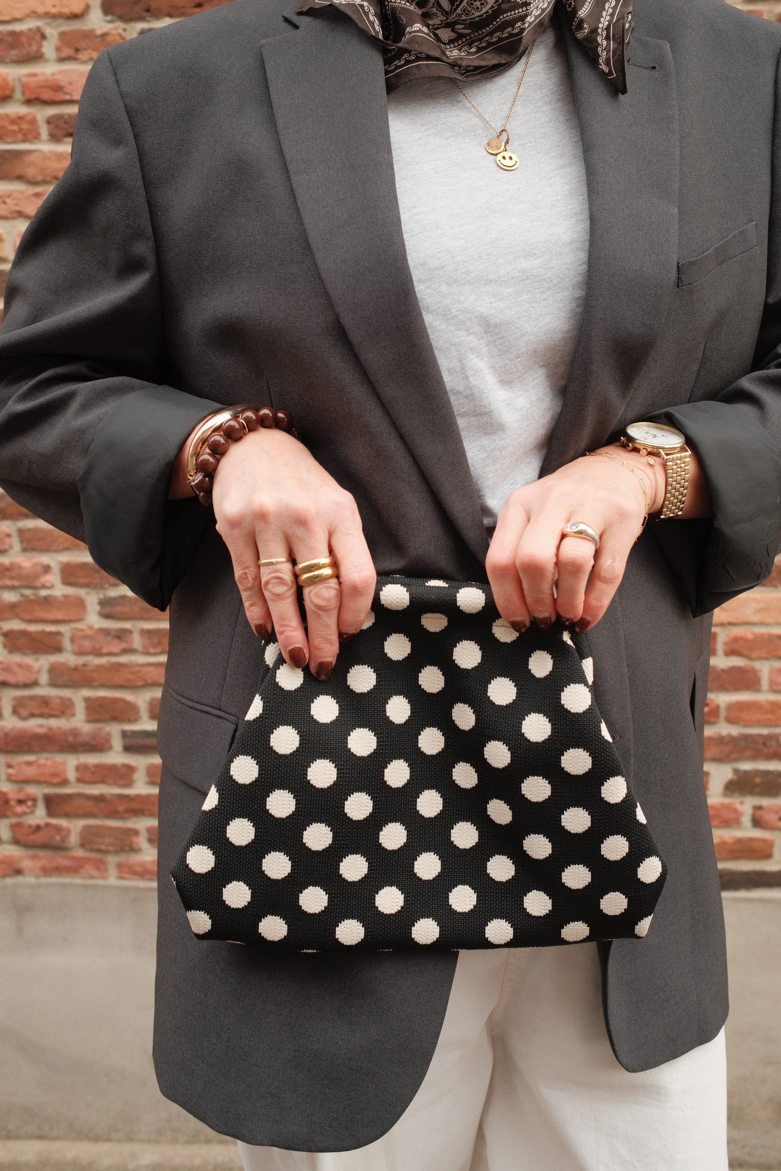 Polkadot Clutch - Zwart
