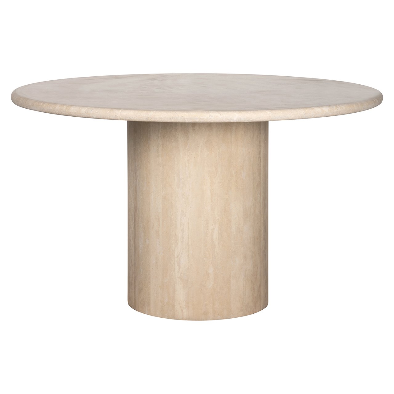 Round dining table Renaissance beige Travertine (Beige)