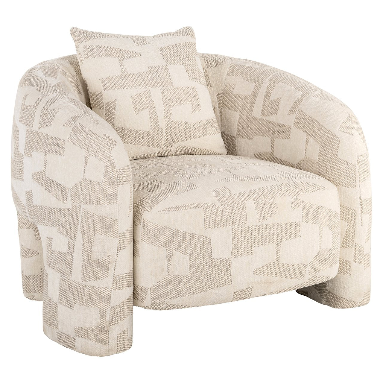 Lounge fauteuil Tuscany beige graffic
