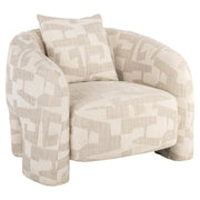 Lounge armchair Tuscany beige graffic (Beige graffic)