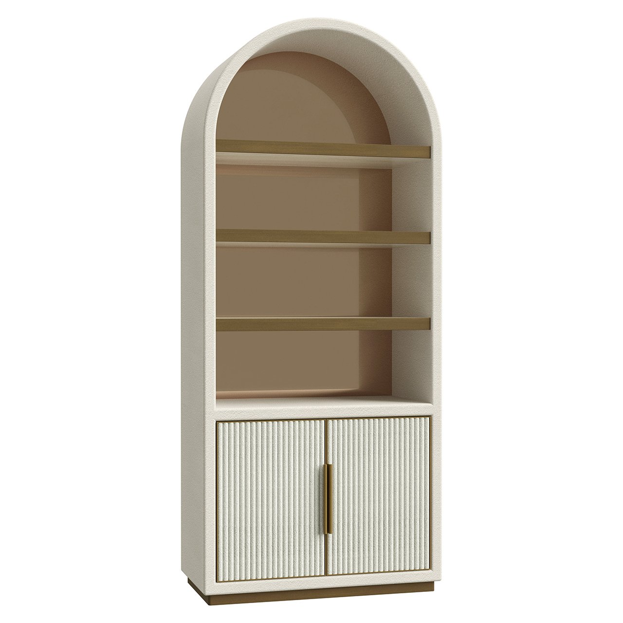 Tivoli wall cabinet with curved top, 2 doors, 3 shelves (White)