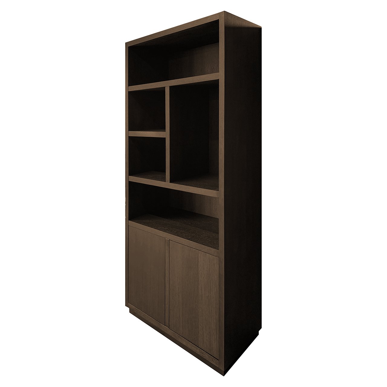 Oakura 2-door bookcase (Brown)