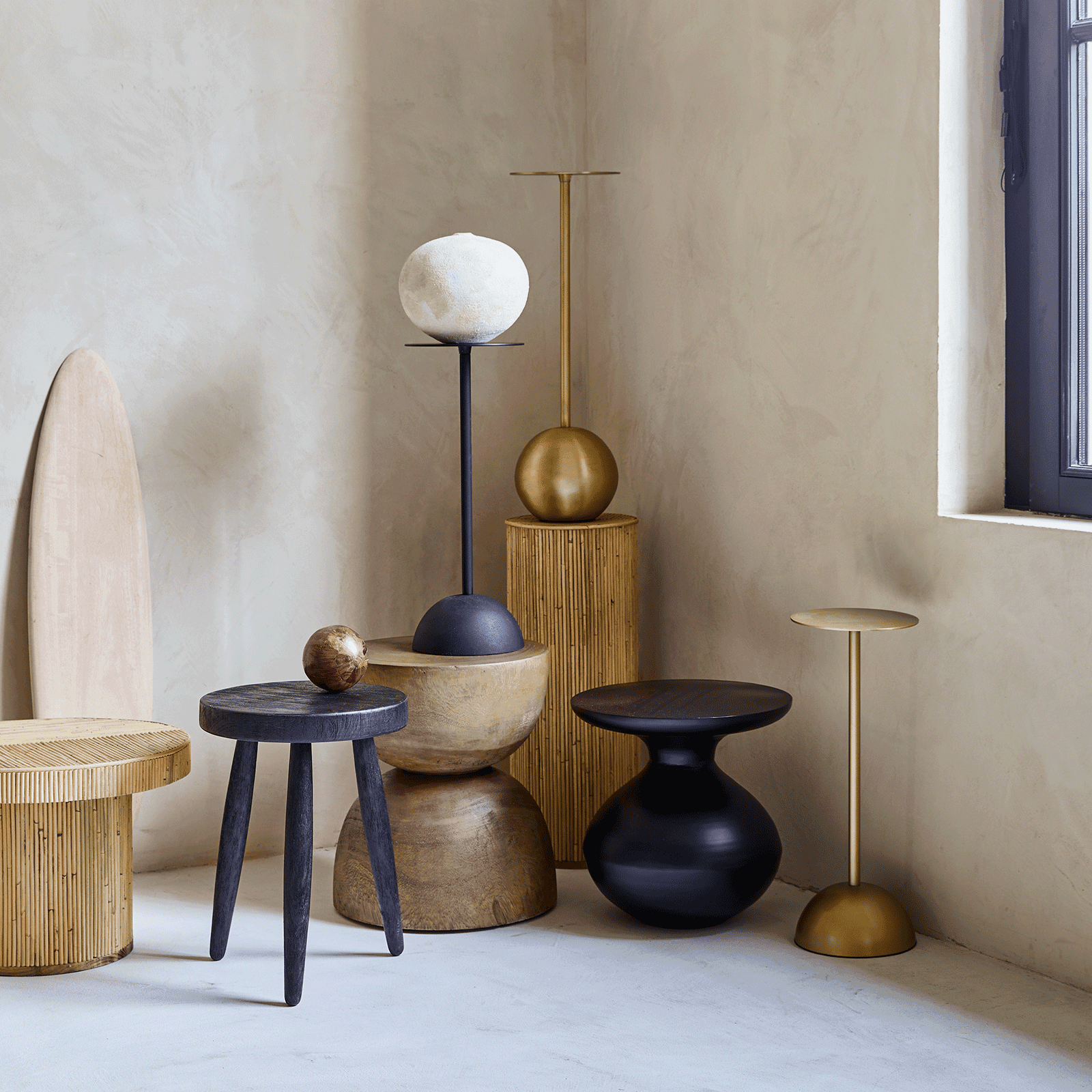Side table S, Gold