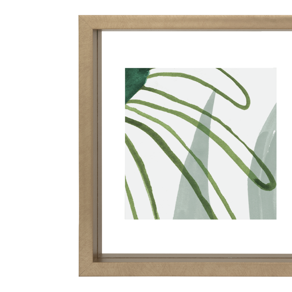 Floating Double Photo Frame, Gold