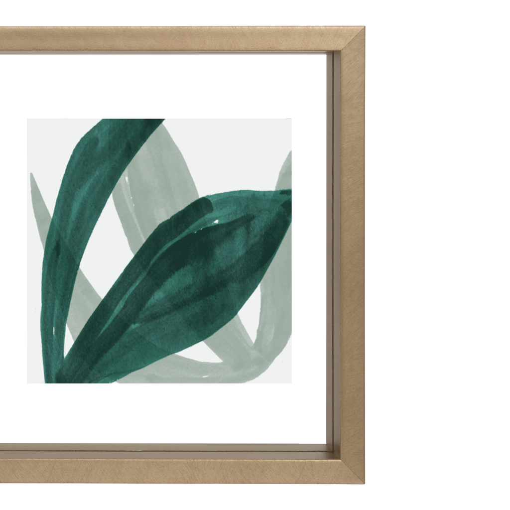 Floating Double Photo Frame, Gold