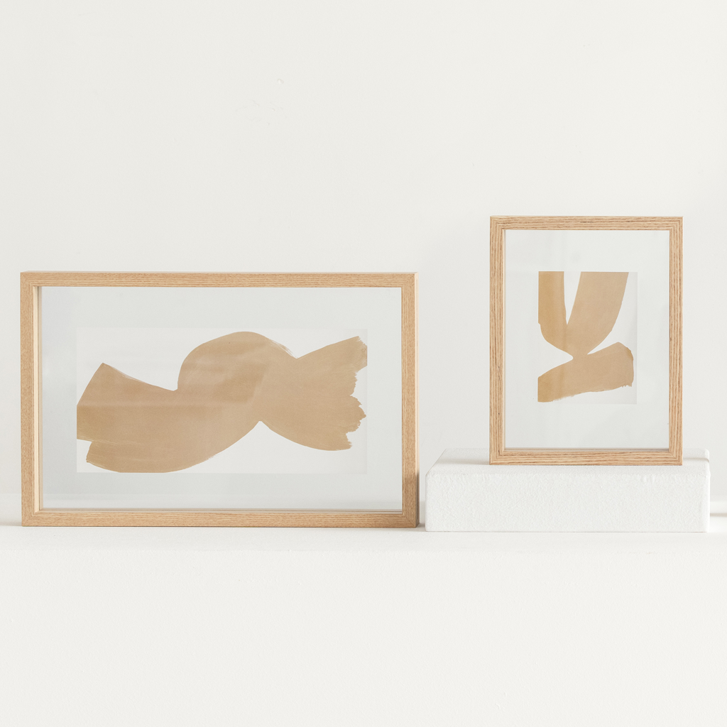Floating Aesthetic double natural photo frame