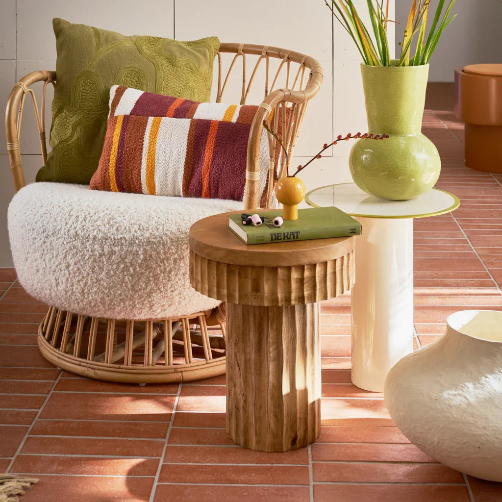 Decorative pot Vif, Pale khaki