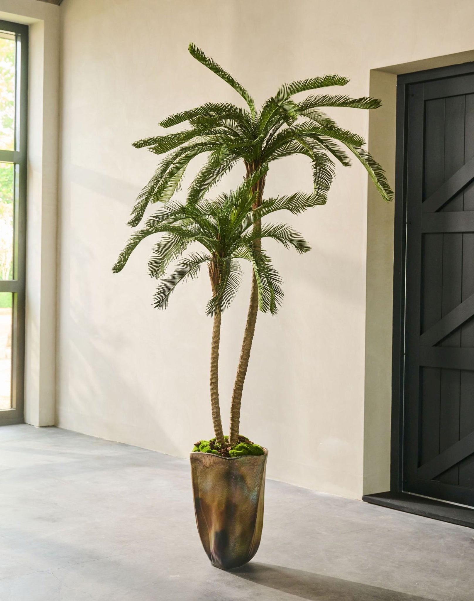 Kunstplant Cycas palm groen  180 cm