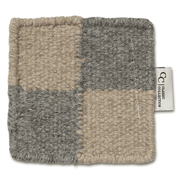 Vloerkleed staal Squares Grey/Natural