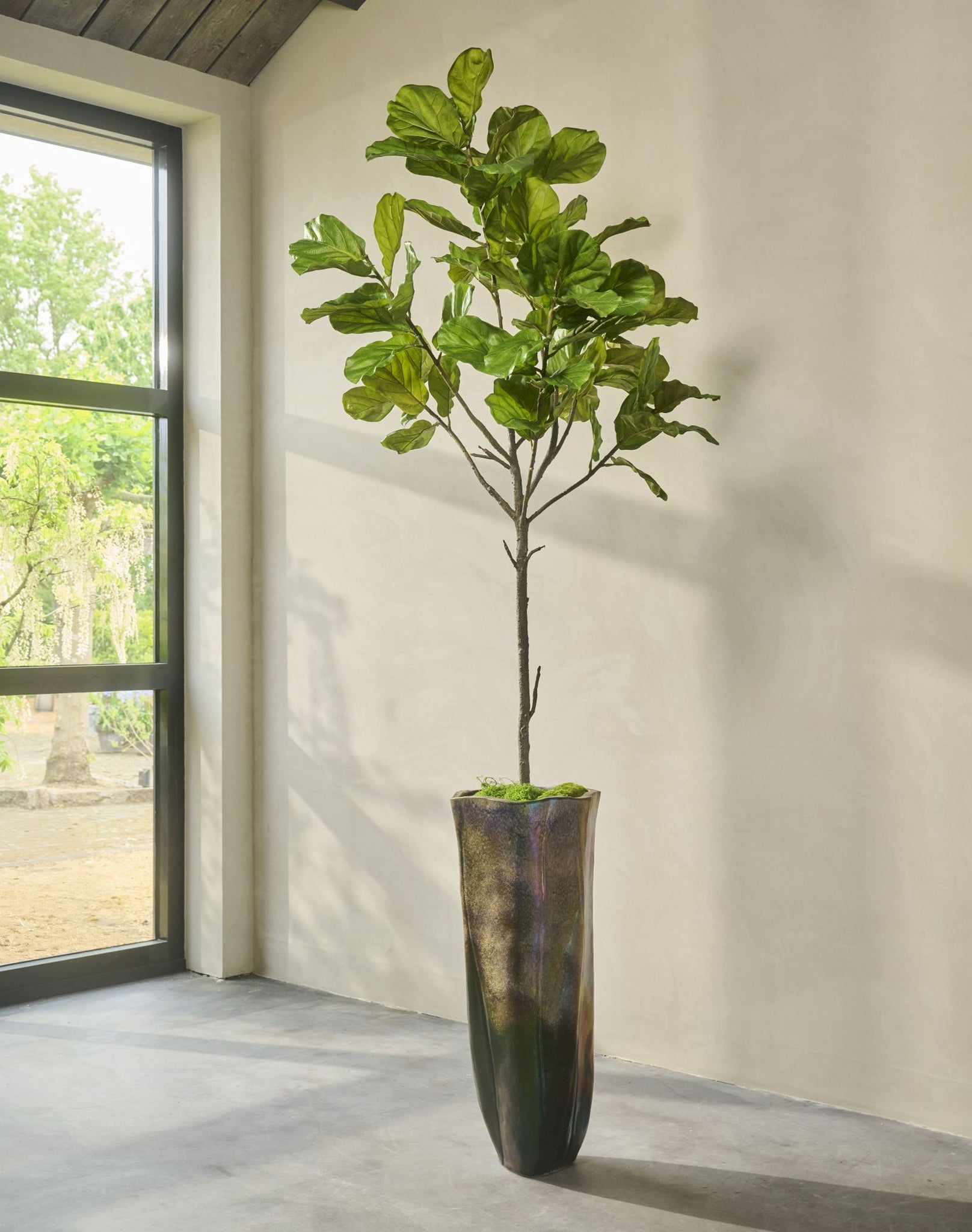 Kunstplant Ficus i/pot groen  254 cm