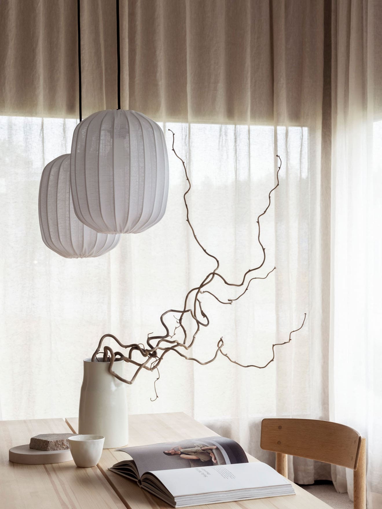 Hanglamp Prisma pendant 25 - linnen wit