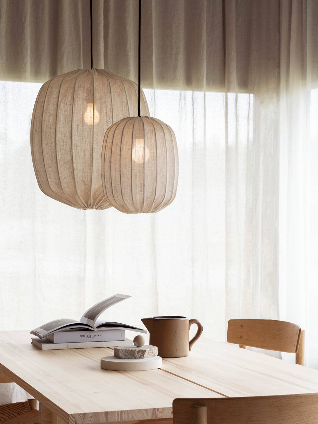 Hanglamp Prisma pendant 45 - linnen naturel