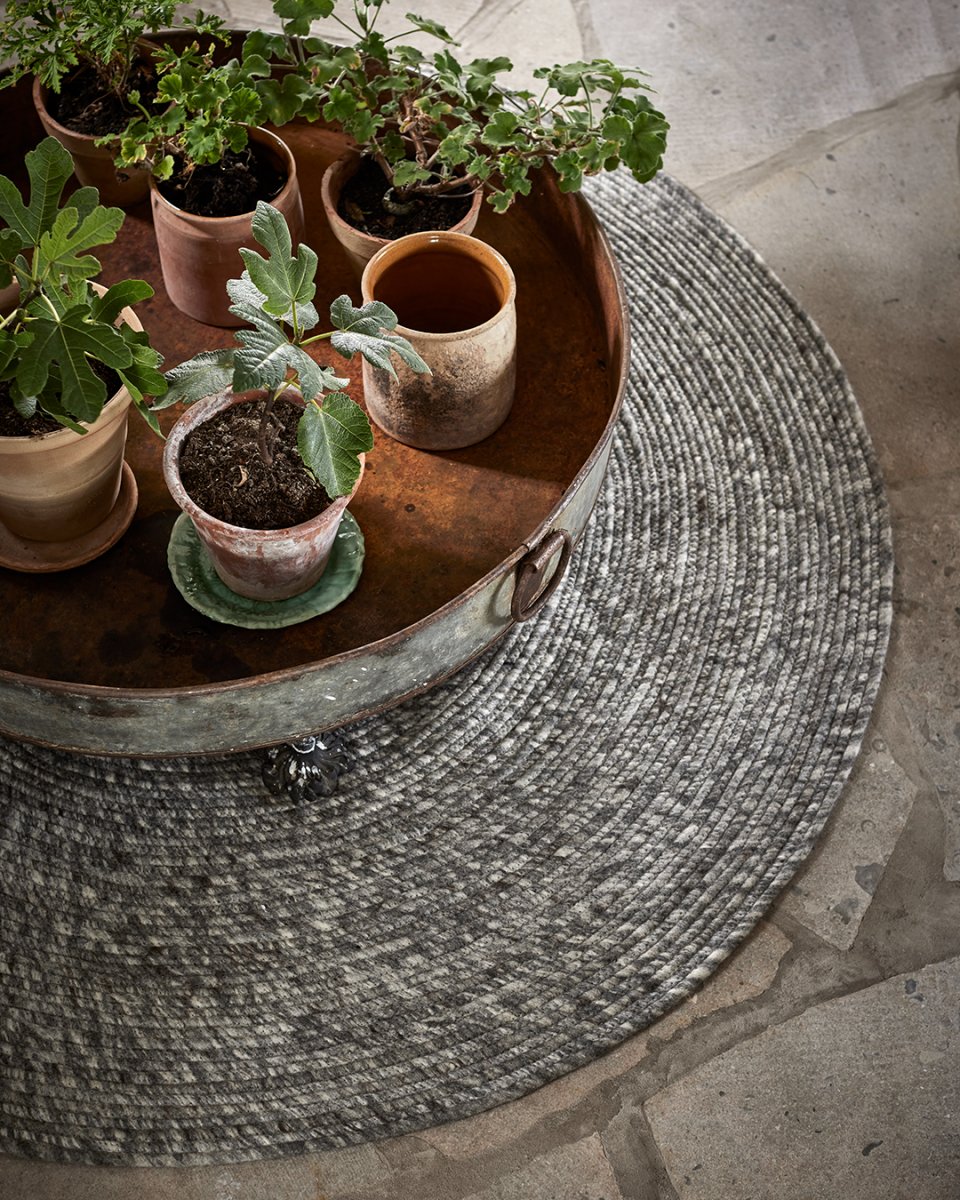 Vloerkleed Merino Round Ø200 Grey