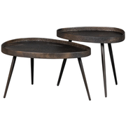 Crude side table set of 2