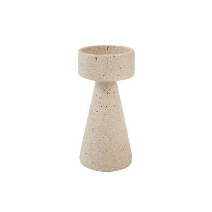 Kandelaar Malopi sand Ø9,5x20 cm