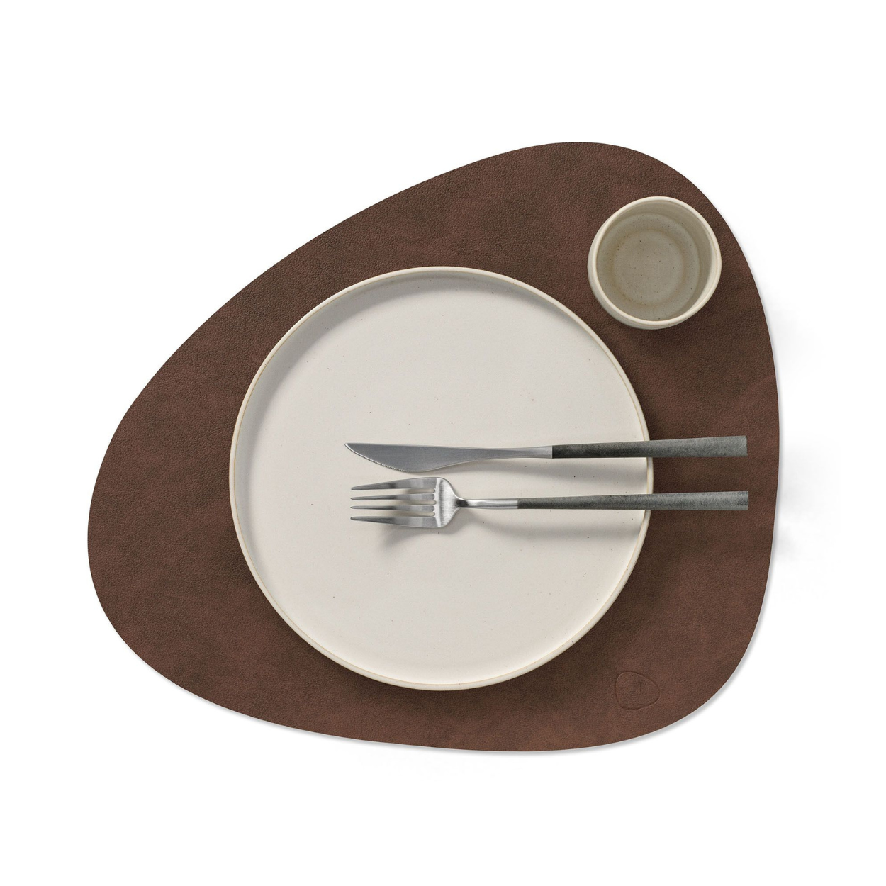 Placemat Curve L Donker bruin