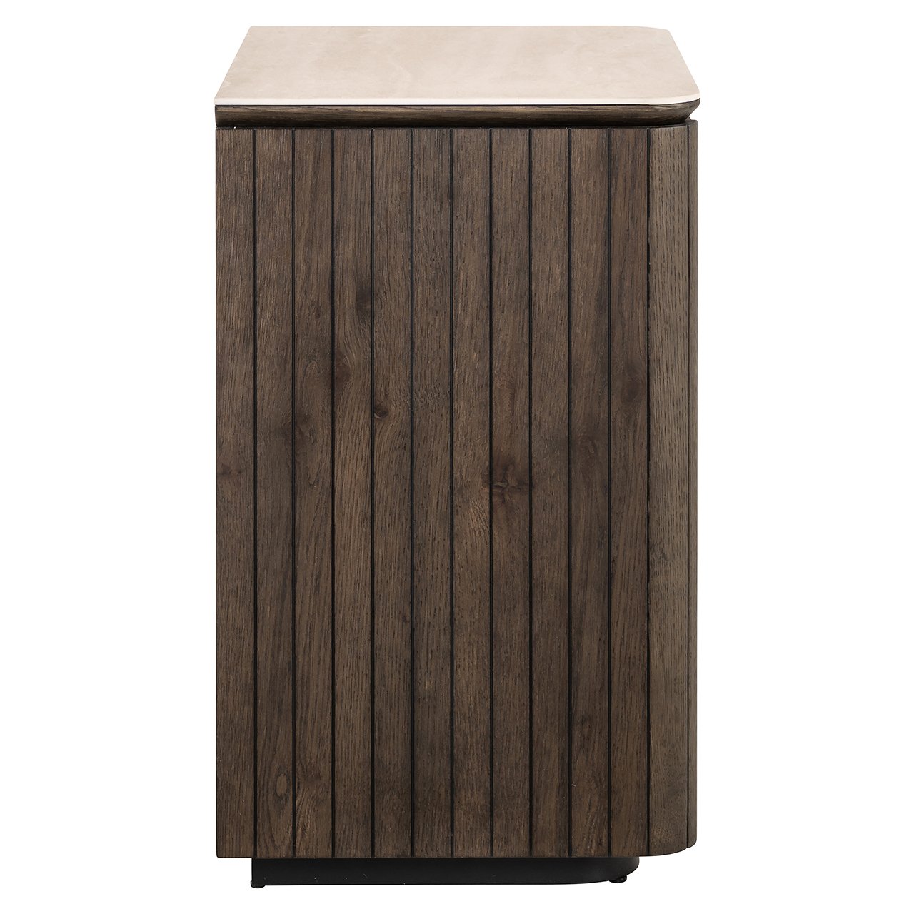 Ritz 3-Drawer Bedside Table (Brown)