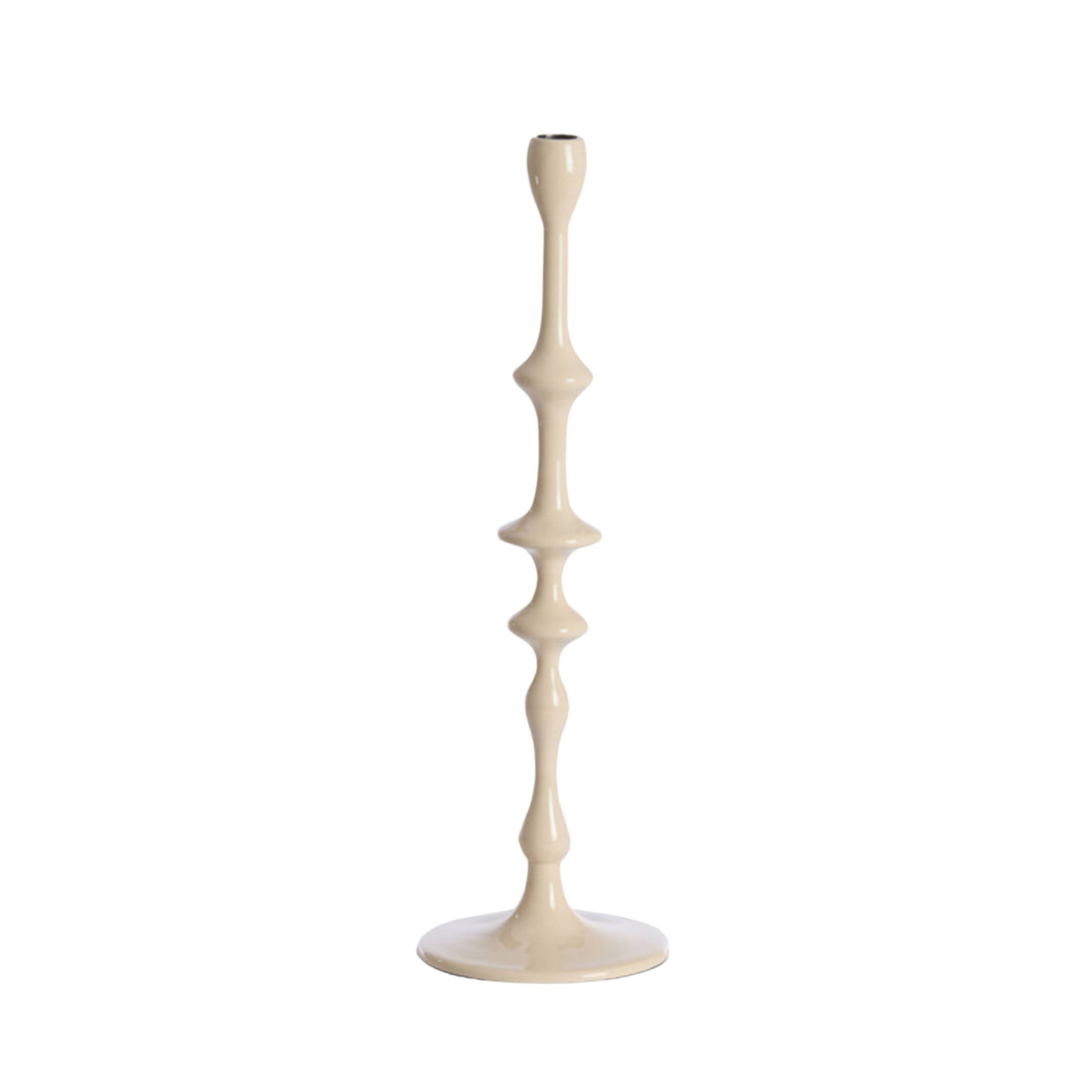 Kandelaar Vicari creme Ø14x43 cm