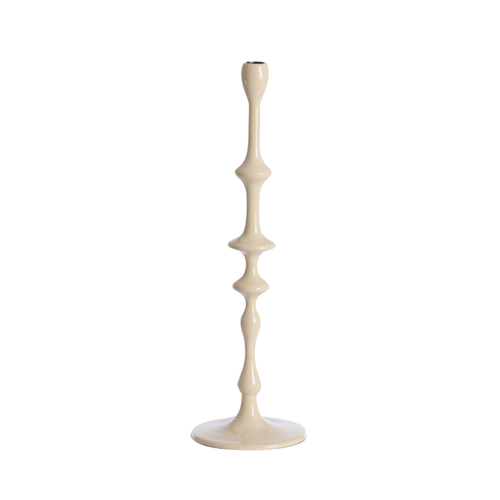 Kandelaar Vicari creme Ø14x43 cm