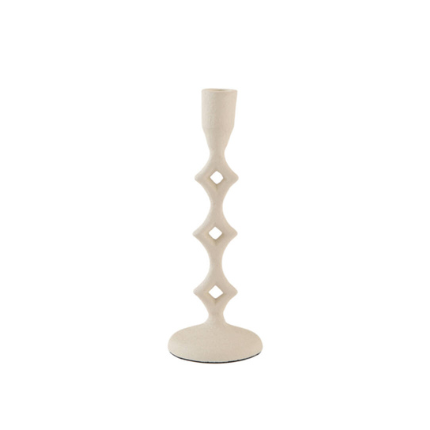 Kandelaar Jerula creme Ø9x24,5 cm