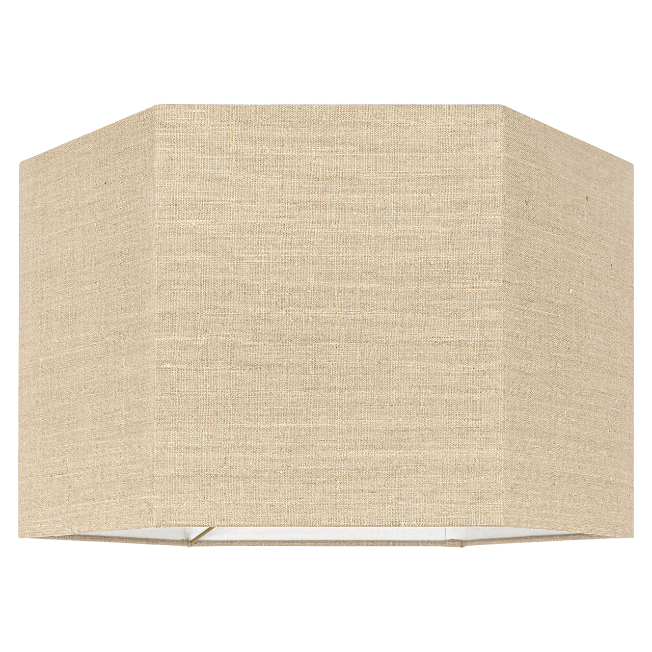 Sally sand linen lampshade, medium hexagonal