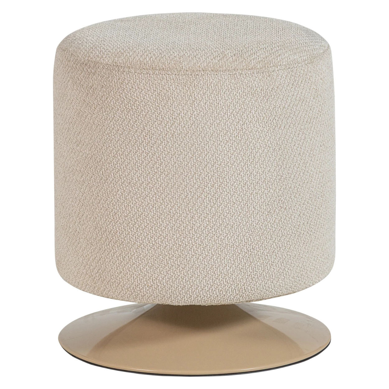 Islen poef met draaivoet bouclé beige