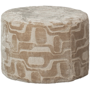 Yago poef viscose dessin naturel 43xø60 cm