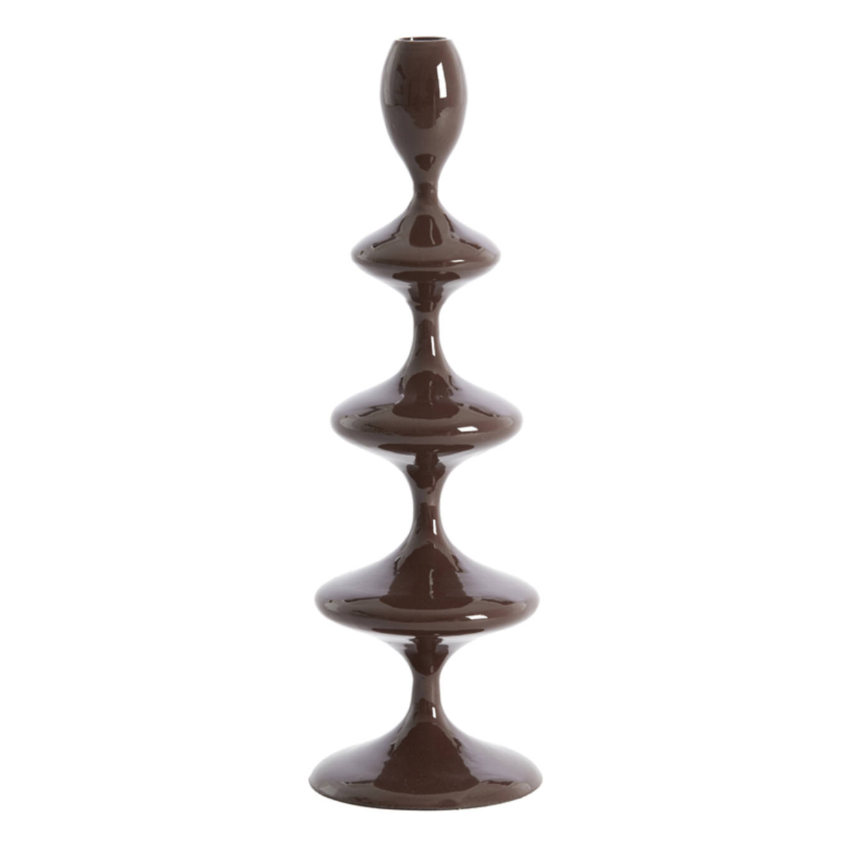 Kandelaar Vireen Ø10,5 x 34,5 cm donkerbruin