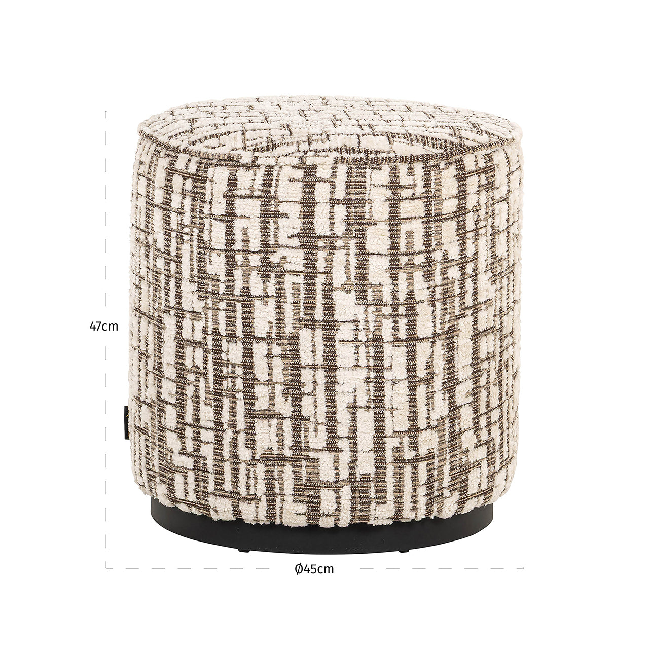Pouf Lexie 45Ø cream dalia (Dalia 11 Cream)