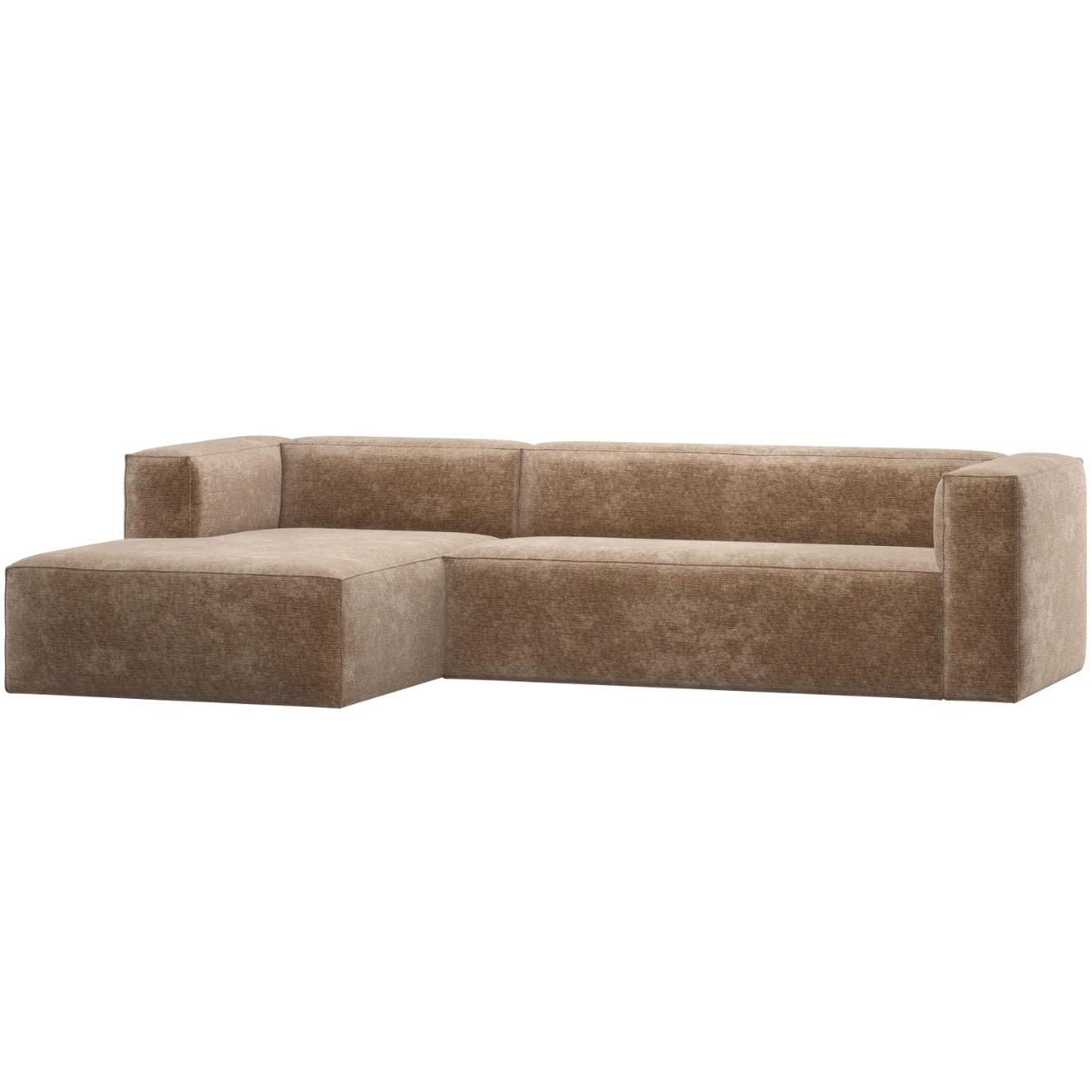 Bean hoekbank links chenille velvet taupe